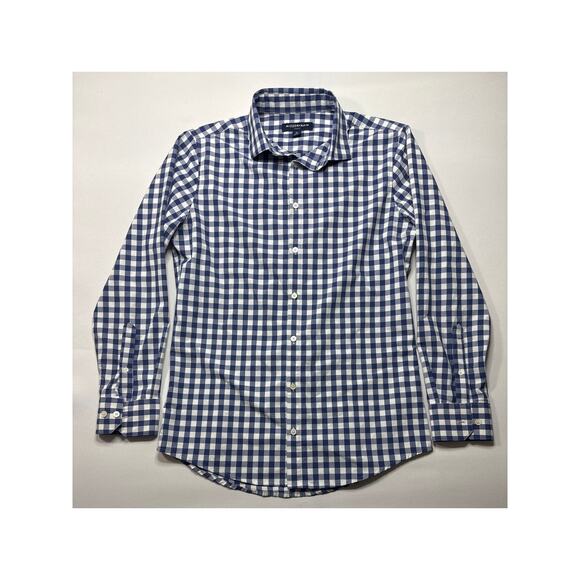 Mizzen+Main Other - Mizzen+Main Leeward Men's Long Sleeve Blue White Checkered Dress Shirt - M Trim